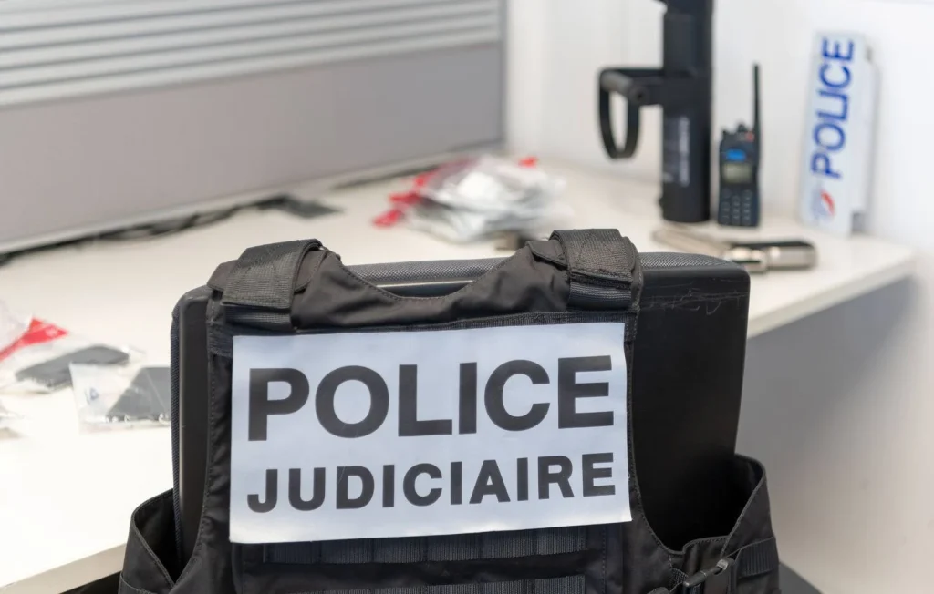 Policiers participant à une opération de contrôle en France