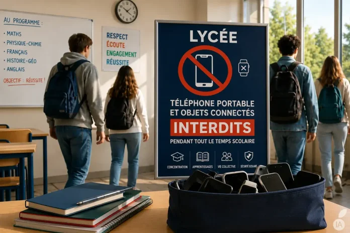 Interdiction du téléphone au lycée à la rentrée 2026