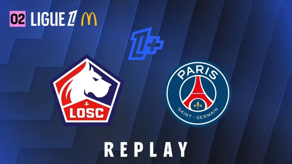 Joueurs de Lille et du PSG lors d'une rencontre de football