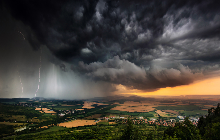 Réchauffement climatique et orages violents en France